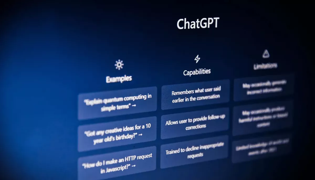 ChatGPT home screen.